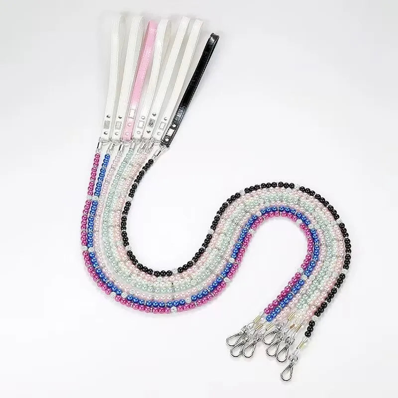 Luxury Imitation Pearls Diamond Ball Pet Dog Chain Leash  Walking Jogging Leads Leashes For Small Medium Size Dog Cat Lead