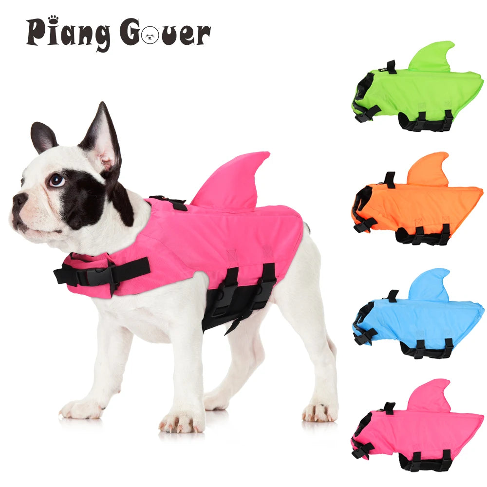 Shark Dog Life Vest Swimwear Puppy Jacket Dog Swimming Suit Pet Clothes For Small Medium Dog